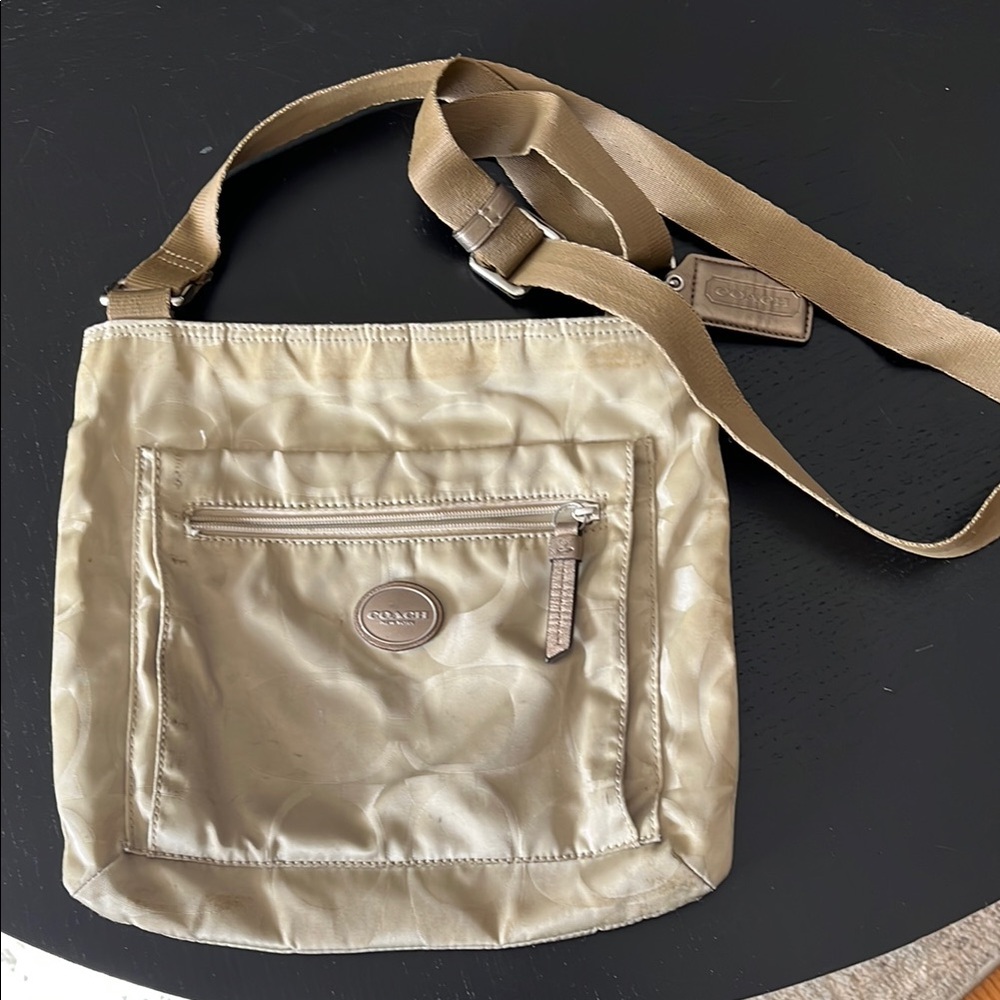 Coach Beige Crossbody Bag with Front Pocket - Picture 1 of 4
